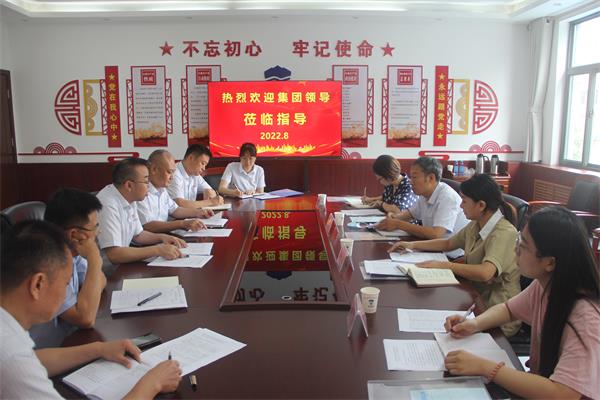 集團領(lǐng)導蒞臨公司調(diào)研業(yè)務經(jīng)營工...